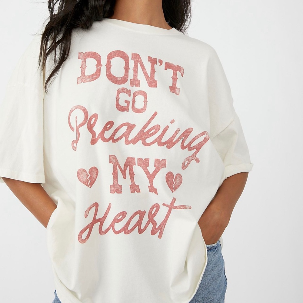 Free People Don’t Go Breaking My Heart Tee
